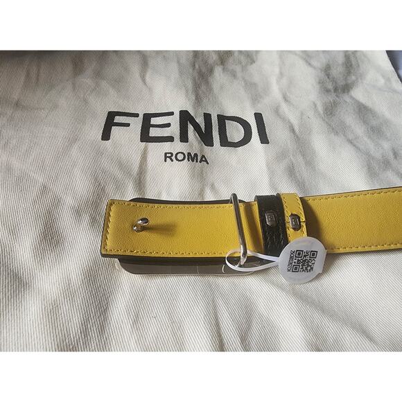 Authentic BNWT FENDI reversable mens belt w dust bag SZ 100 US 36, 38 - Picture 4 of 6